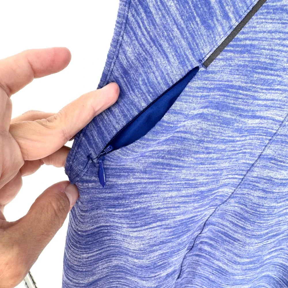 Lululemon &Go Where-To Dress In Heathered Sapphire Blue Size 6 Athleisure Travel